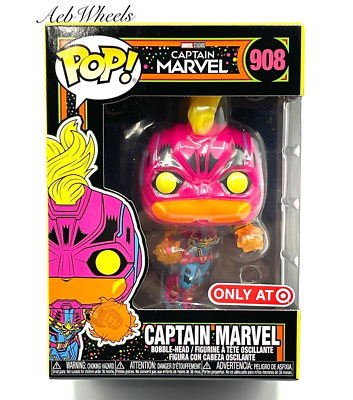 Funko POP! Captain Marvel Avengers Endgame Blacklight Glow #908 Target  Exclusive