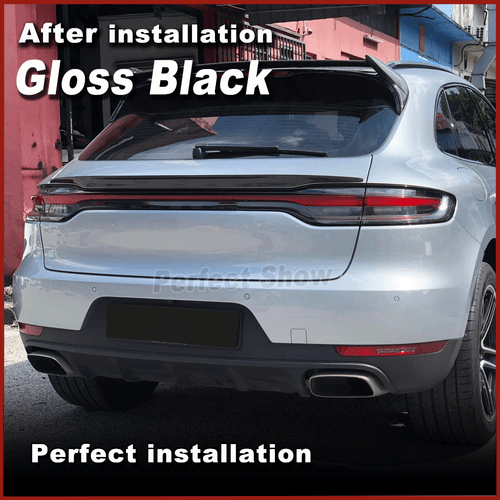 Fit For Porsche Macan 2018-2023 Gloss Black Rear Middle Trunk Spoiler Wing Lip - Picture 3 of 11
