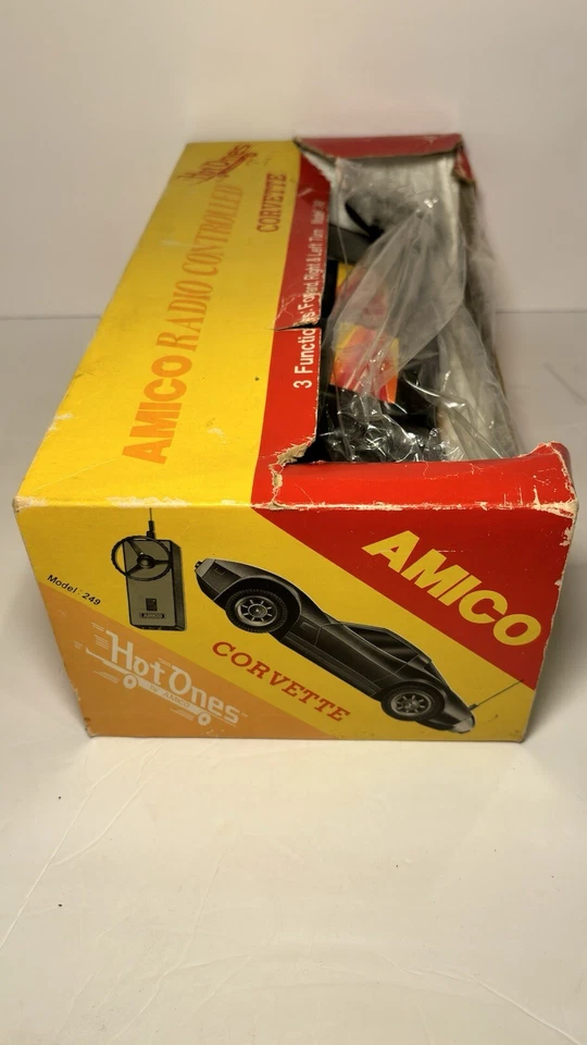 Modelo Corvette Vette negro radiocontrolado Amico 1979 vintage + caja #249 Foto 4 de 4