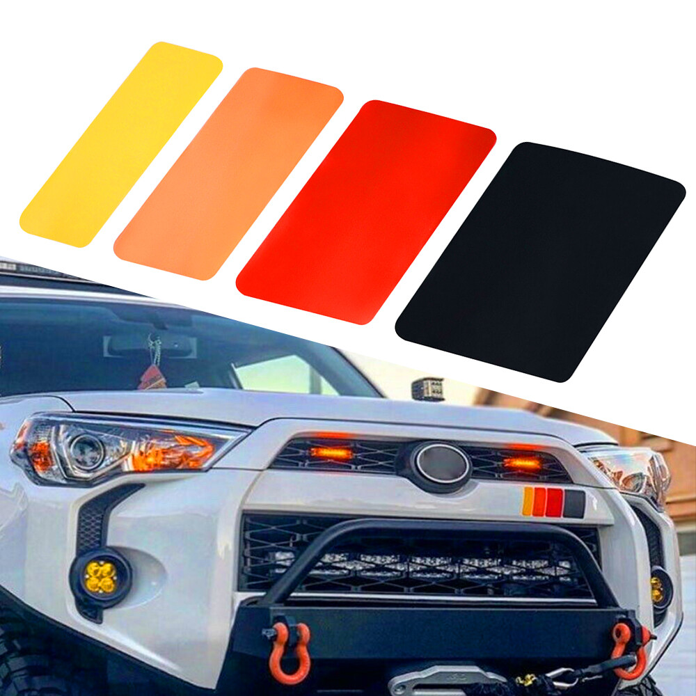 Stemma Decorativo Per Griglia Auto Tricolore - In Plastica Taglio Laser, Compatibile Toyota, SUV, Camion | Accessorio Decorativo Griglia Bandiera