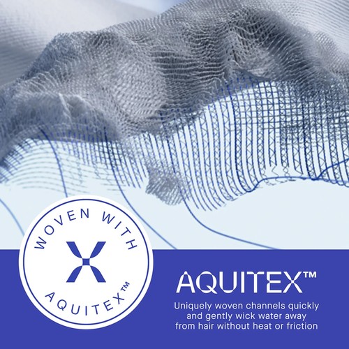 AQUIS WRAP Water-Wicking Quick Hair Drying Towel- No Heat! Hair 4X Stronger!-NEW - Picture 5 of 7