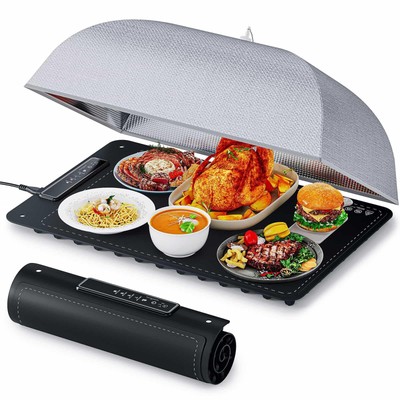 Warming Mat for Food - With Insulated Cover, Warming Tray with 4 Temperature ...