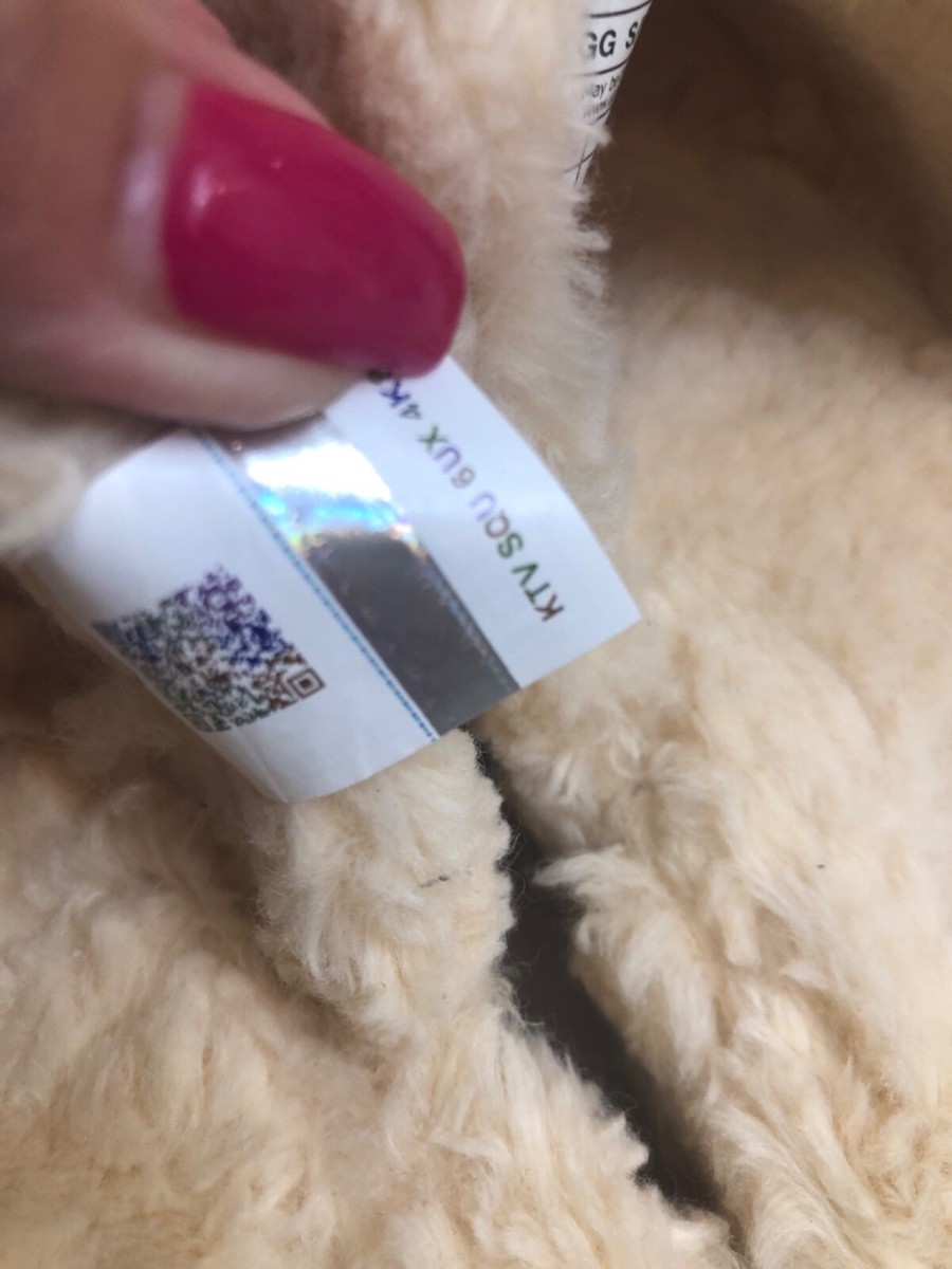 UGG NATURAL FUZZ SUGAR CLOG FAUX FUR SIZE 7 | eBay