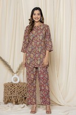 PaiselyPrinted Cotton Top Pyjama Sleepwear/Lounge Wear/Night Suit Set for Women