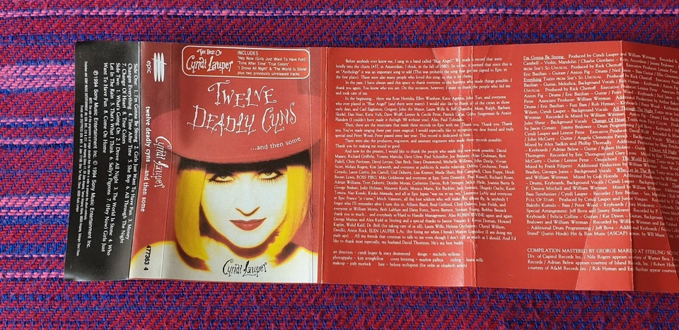 Cyndi Lauper ~ Twelve Deadly Cyns ... And Then More ( Malaysia Press ) Cassette - Image 4 of 4