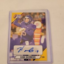 2021 Hank Bachmeier Leaf Pro Set Rookie Gold Auto RC #PS-HB1 NCAA🔥