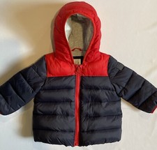 Baby Gap Primaloft Luxury Down Alternative Puffer Jacket Coat Hood Blue 12-18 M