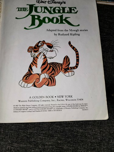 Lot Of 4 Little Golden Book 67 Jungle Book, 09 Snow White ,97 Barney ,87 Sesame - Picture 5 of 11