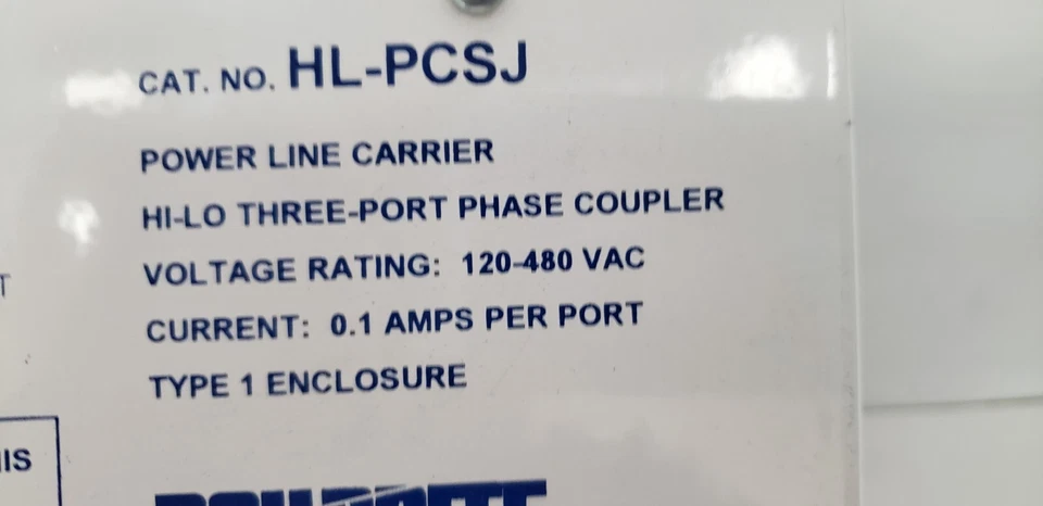 THOMAS HL-PCSJ POWER LINE CARRIER, HI-LO ACOPLADOR DE FASE DE 3 PUERTOS, 120-480VAC, NNB Foto 2 de 4