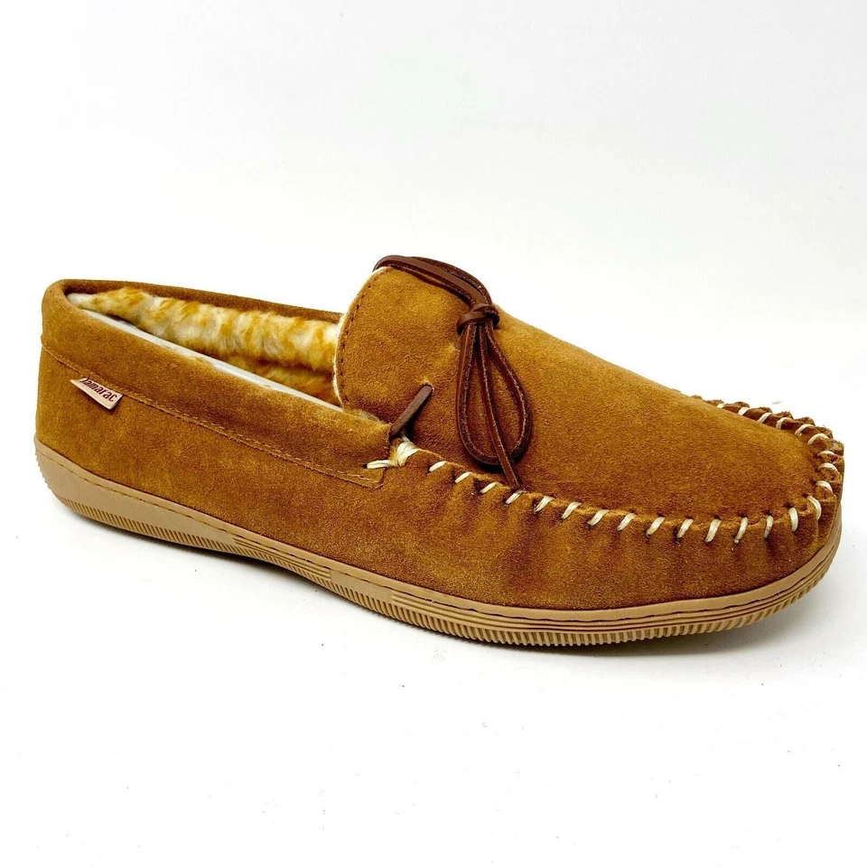 Tamarac Camper Tostado Cuero de Vaca Para Hombres Talla 15 Ancho Mocasín Cómodo Zapatillas Zapatos Foto 2 de 4