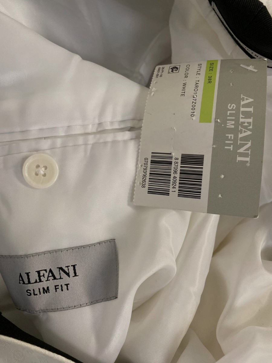 Alfani Men's White Floral Slim-Fit Tuxedo Suit Jacket Size 38R | eBay