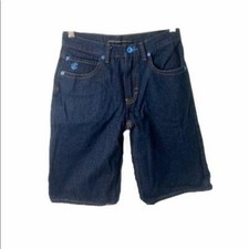 Boy's Size 12 Denim Short's Rocawear Blue on Blue Knee Length 5 Pocket
