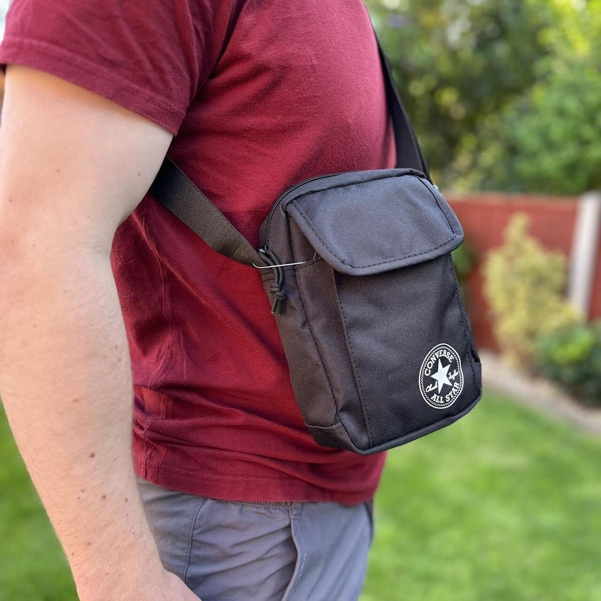 Converse Black Bum Bag Men’s Doggy Bag Money Belt Festival Shoulder Satchel