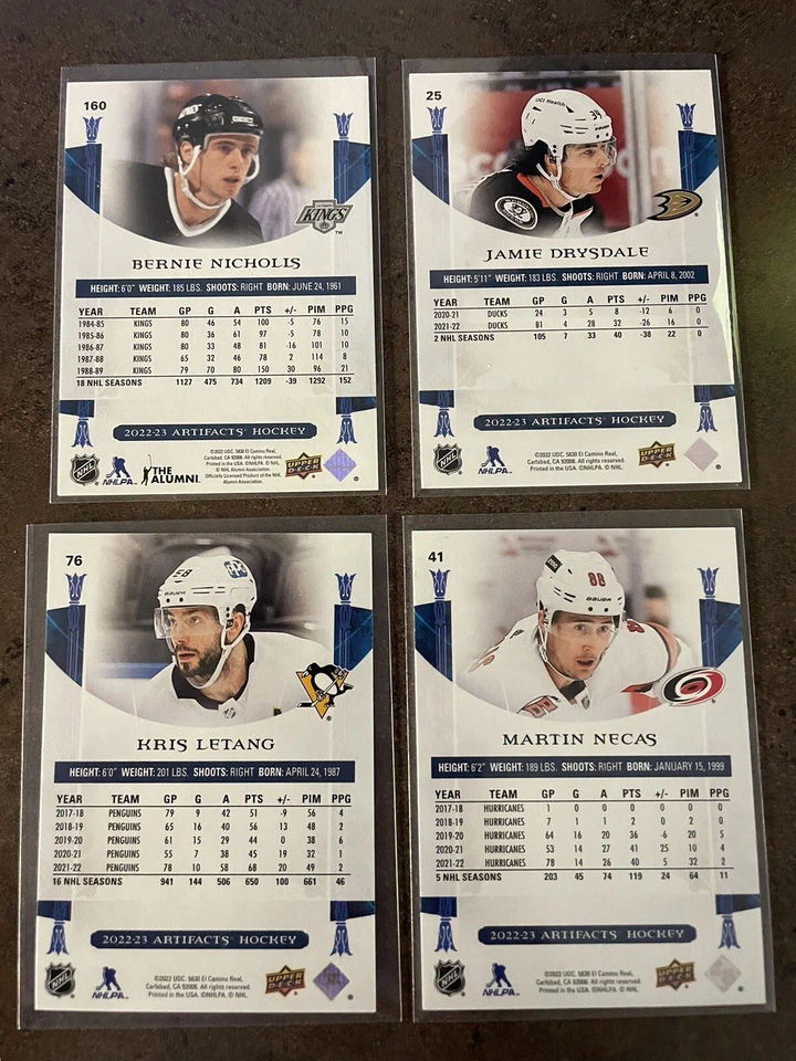 22-23 NHL Upper Deck Artifacts Paralell Rose # to 65 Pick Your Card for $4! - Image 2 of 2