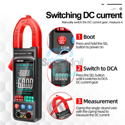 ANENG ST212 Pro Voltage Current Resistor Tester Clamp Meter 6000Count Multimeter