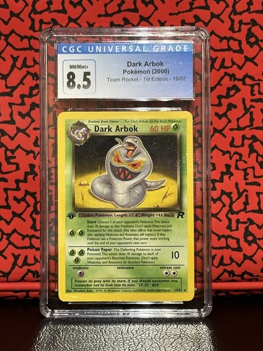 Dark Arbok (1st Edition) graded CGC 8.5 for sale on eBay