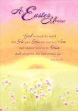 Pastel Meadow - Designer Greetings Religious Easter Card