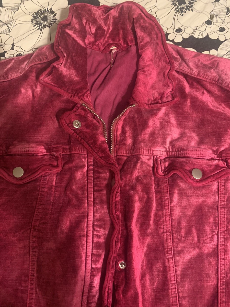 Velvet trucker jacket best sale womens