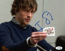 Jesse Eisenberg Now You See Me Autographed Signed 8x10 Photo ACOA  