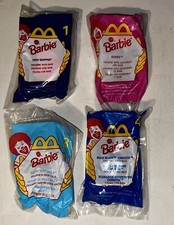 Complete Set of 4 Vintage 1998 McDonald's Barbie Happy Meal Toys Kelly Skipper