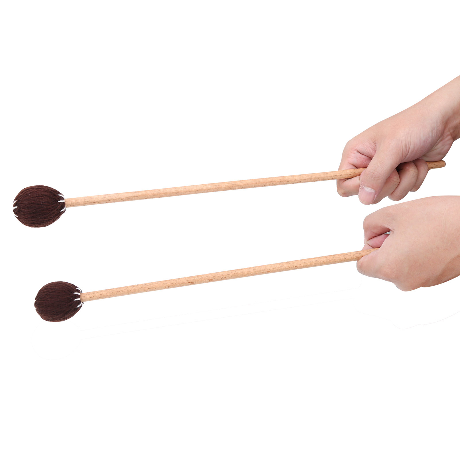 1 Pair Marimba Stick Mallets Beech Handle Xylophone Instrument Blended