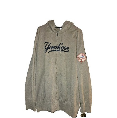 🔥 Vintage Prop New York Yankees Full Zip Hooded Sweatshirt Rare L/XL