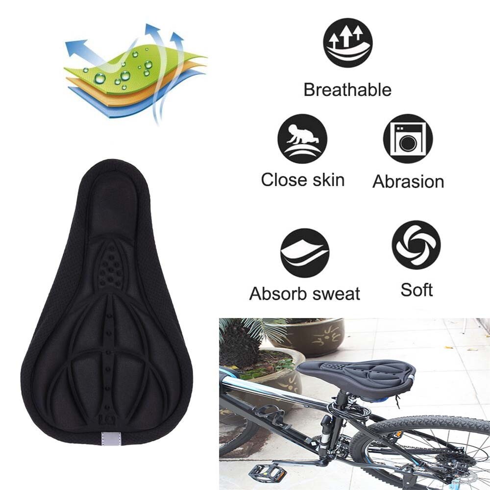 Bike Gel Saddle Seat Cover Bicycle Soft Comfort Pad Cushion Padded Seat  Cover - Main Image