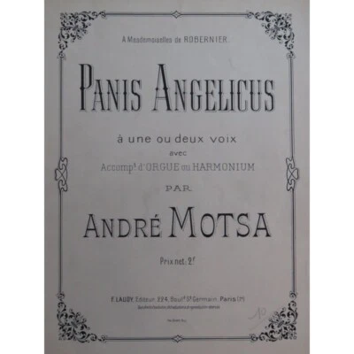 MOTSA André Panis Angelicus Chant Orgue ou Harmonium ca1915 - Photo 1/4