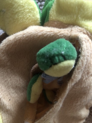 Vintage Playmates 1997 Beanfuls Beanie Soft Turtles 9” Mum With Baby. - Picture 5 of 7