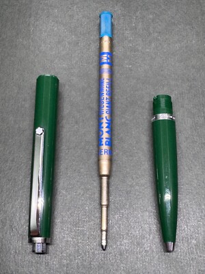 MONTBLANC No.5200 Traveller Green Moss Pusher-Knock '80s Vintage