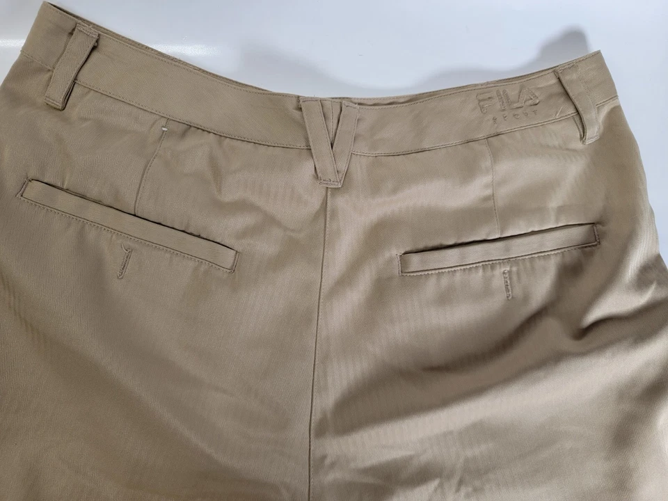 Pantalones Cortos de Golf Fila Sport Absorbe la Humedad Rayas Color Arena Talla 32 Foto 3 de 4
