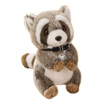 Raccoon with Bell Plush Toy 9" Stuffed Animal Toddler Doll Gift for Kids