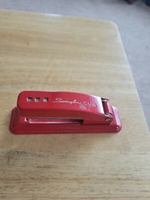 RETRO MCM VINTAGE SWINGLINE CUB STAPLER USA MADE RED DECO OFFICE SUPPLY .