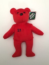 Salvinos Bamm Beanos Sammy Sosa 21 Red Blue 8" Bear Plush w/ Tags 1998