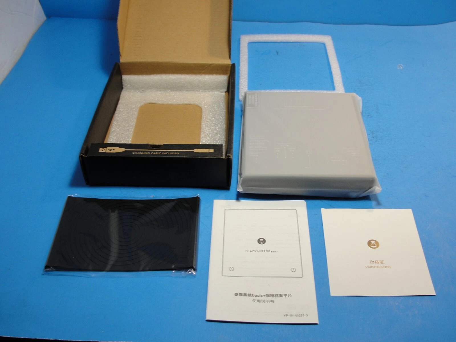 Time More Black Mirror Basic + Coffee Weighing Panel Scale TES006 Black Plus