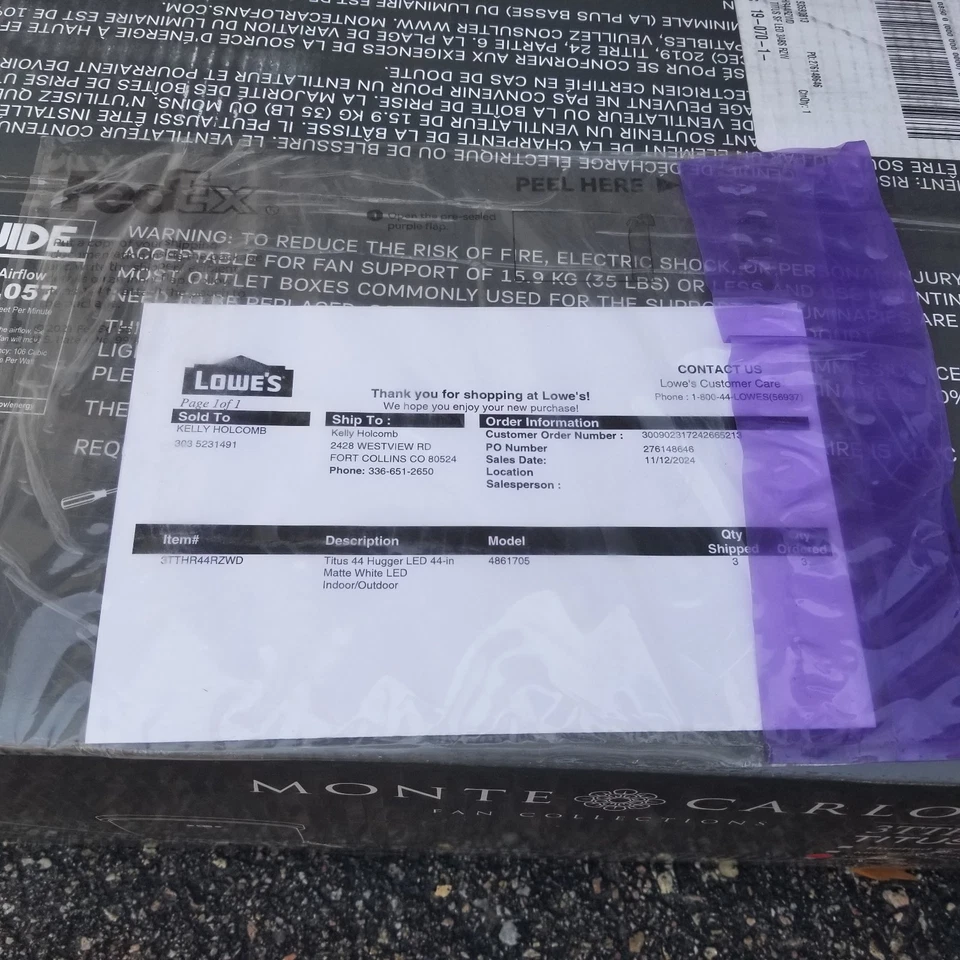 Monte Carlo Titus 44" Hugger LED Matte White Ceiling Fan - Image 2 of 4