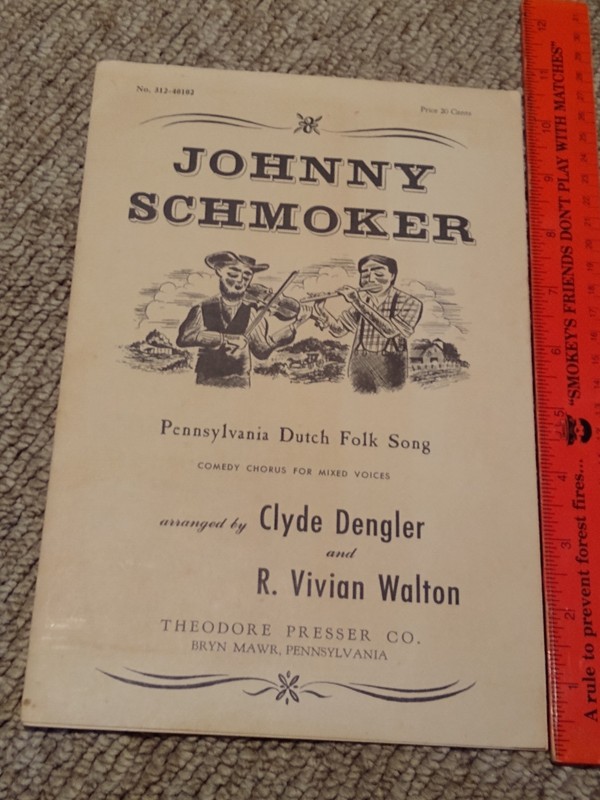 JOHNNY SCHMOKER - Pennsylvania Dutch Folk Song 