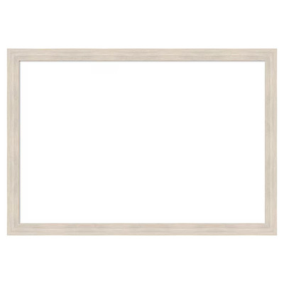 Hardwood Whitewash Narrow 39 In. X 27 In. Wood Framed Dry Erase Magnetic Memo Bo