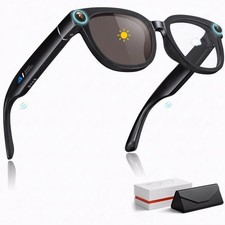 AI Smart Glasses with Camera, 13MP Camera Sunglasses with Photochromic Lens