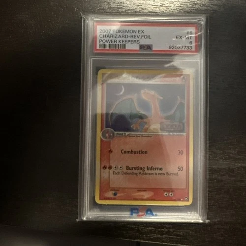 2007 POKEMON EX POWER KEEPERS #6 CHARIZARD-REVERSE FOIL PSA 6