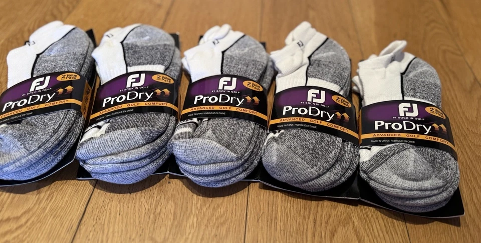 Calcetines FootJoy ProDry Blanco Talla 7-12 (10 PARES) NUEVOS Foto 3 de 3