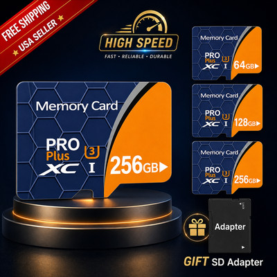 Memory Card 64GB 128GB 256GB 1TB with Adapter High-Speed Micro TF Class10 4K lot