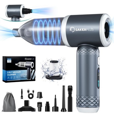 Mini Vacuum Cleaner, 3 in 1 Cordless Handheld Vacuum Cleaner, 13000Pa High Po...