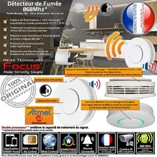 Détecteur avertisseur de fumée sans fil connecté Meian FOCUS Ethernet IP