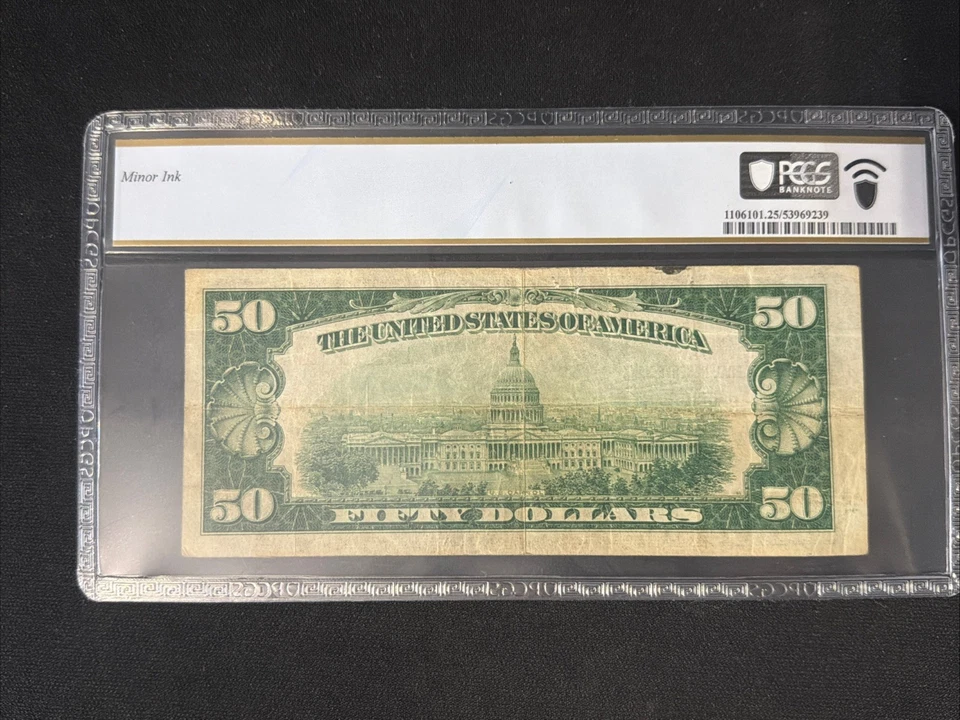 1929 $50 Federal Reserve Banknote, San Francisco, Fr#1880 L PCGS  VF25 - Image 2 of 2