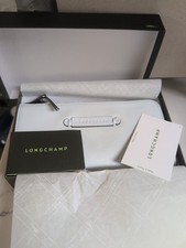 Longchamp Le Pliage Cuir Zip Leather Wallet Cloud Blue, New in Box, Authentic