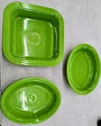 Fiesta Ware Shamrock Green 3 Pc Baking Dish Set Square & Oval HLC USA