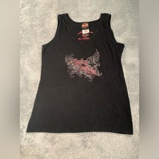 Harley-Davidson Black and Red Graphic Tank Top St. Louis Co, MO