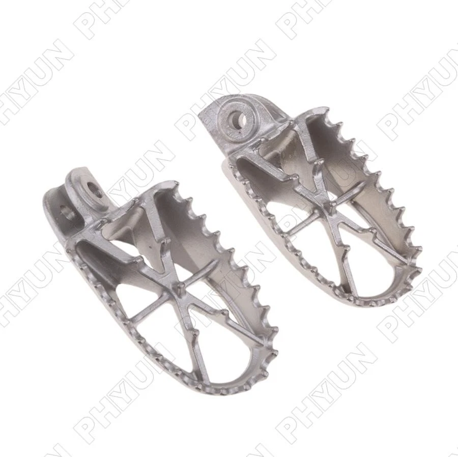 Pair Motorcycle Dirt Pit Bike Foot Peg Footrest Pedals Stainless Steel 8MM Pins - Image 2 of 4