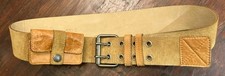 Streets Ahead Leather Suede Wide Belt w/Snap Pouch Attached Sz Med. Exceptional